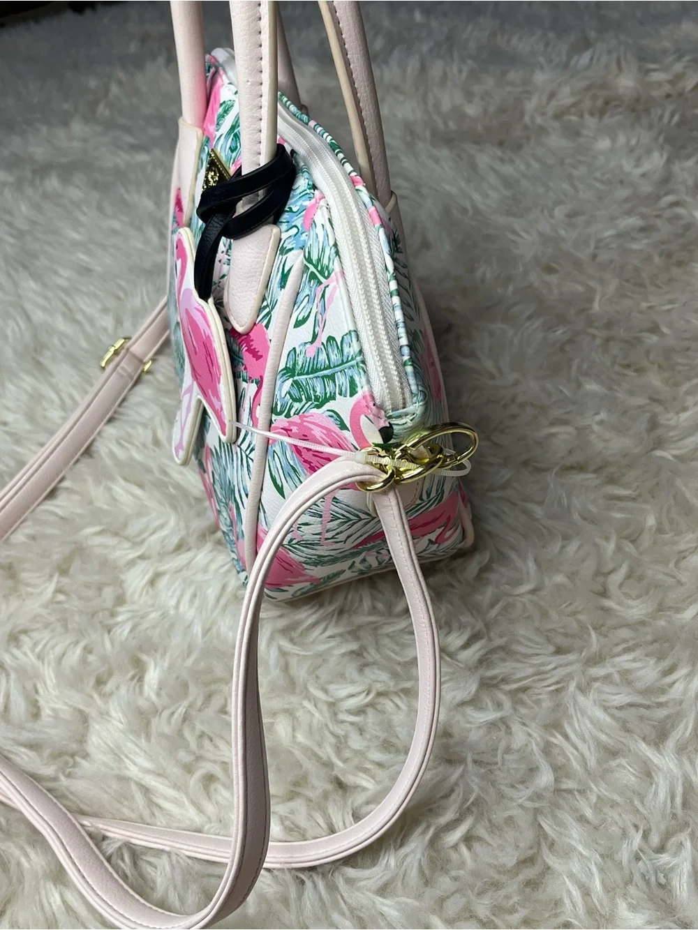 Betsey Johnson Luvbestey Flamingo Satchel Bag